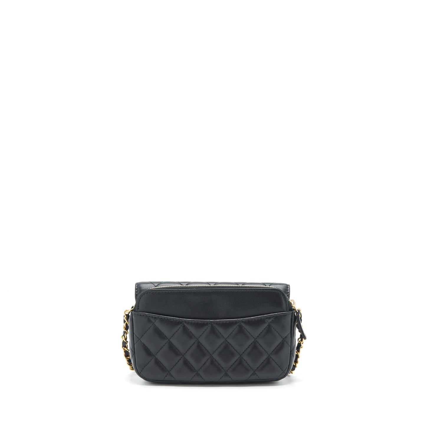 Chanel Limited Charm Double Layer Mini Chain Bag Lambskin Black