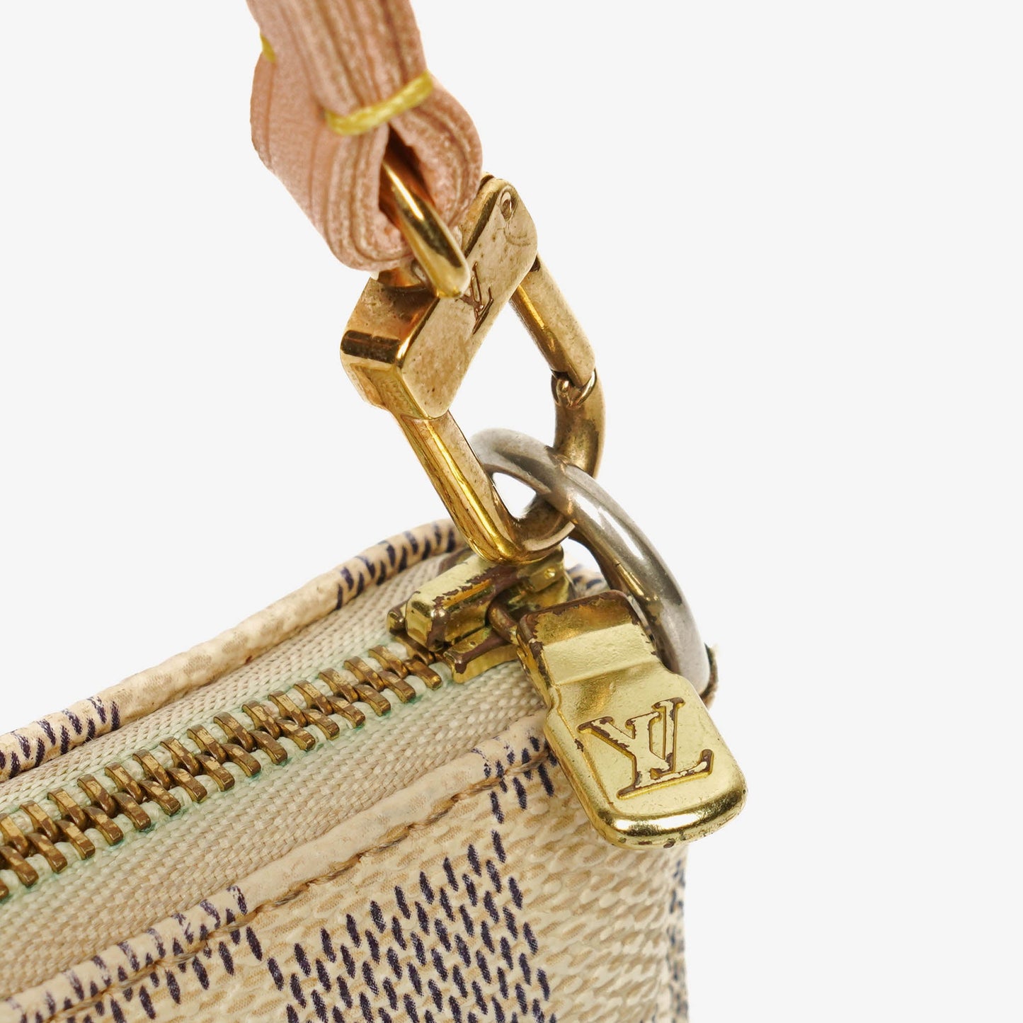 Louis Vuitton Pochette Accessoires Damier Azur Clutch Handbag