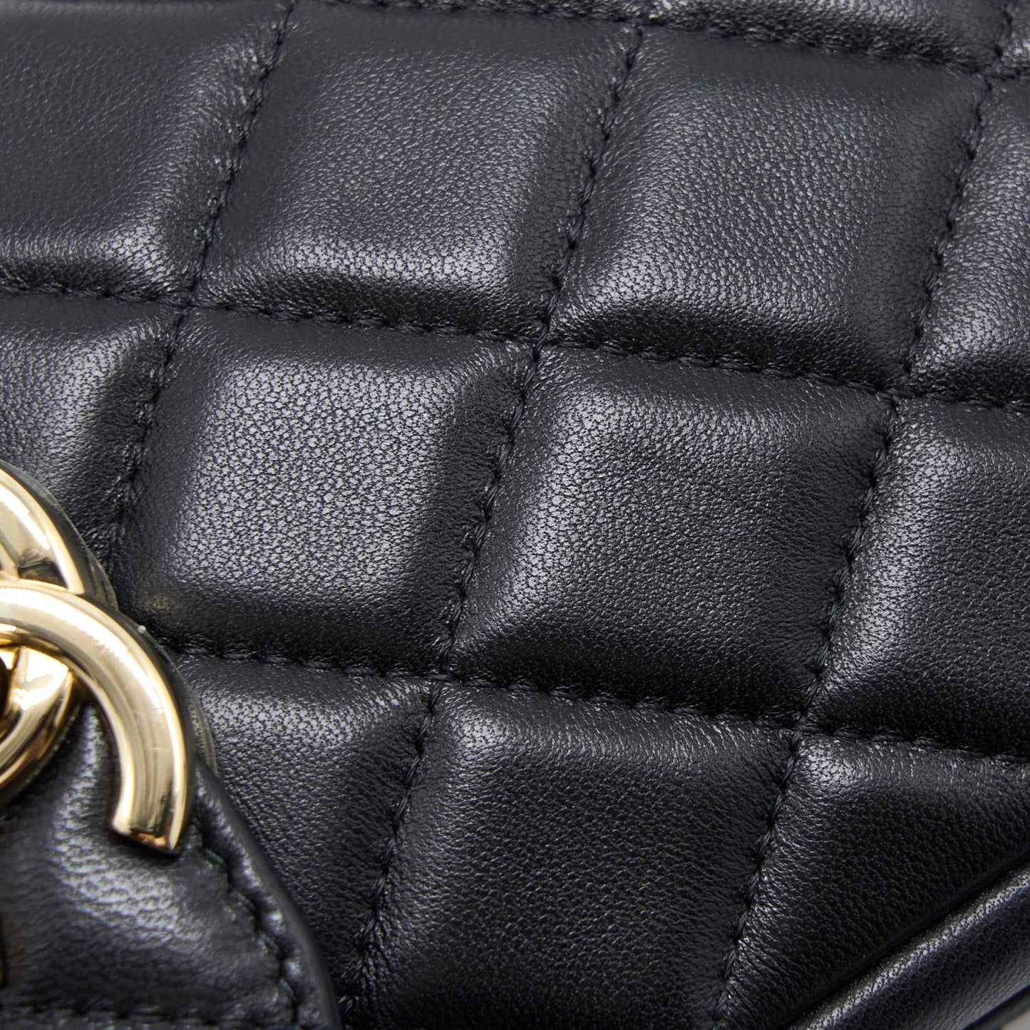 Chanel Flap Phone Pouch with Chain Black Lambskin