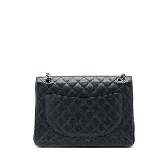 Chanel Maxi Classic Double Flap Bag Caviar Black