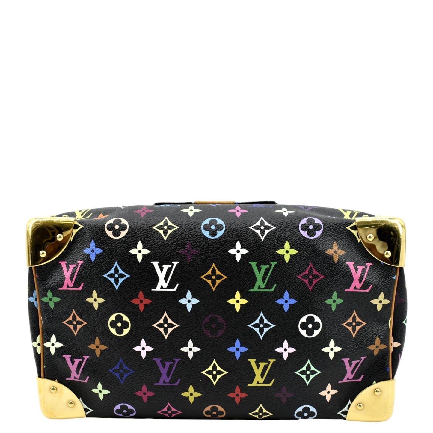 LOUIS VUITTON  30 Multicolor Monogram Canvas Satchel Bag Black