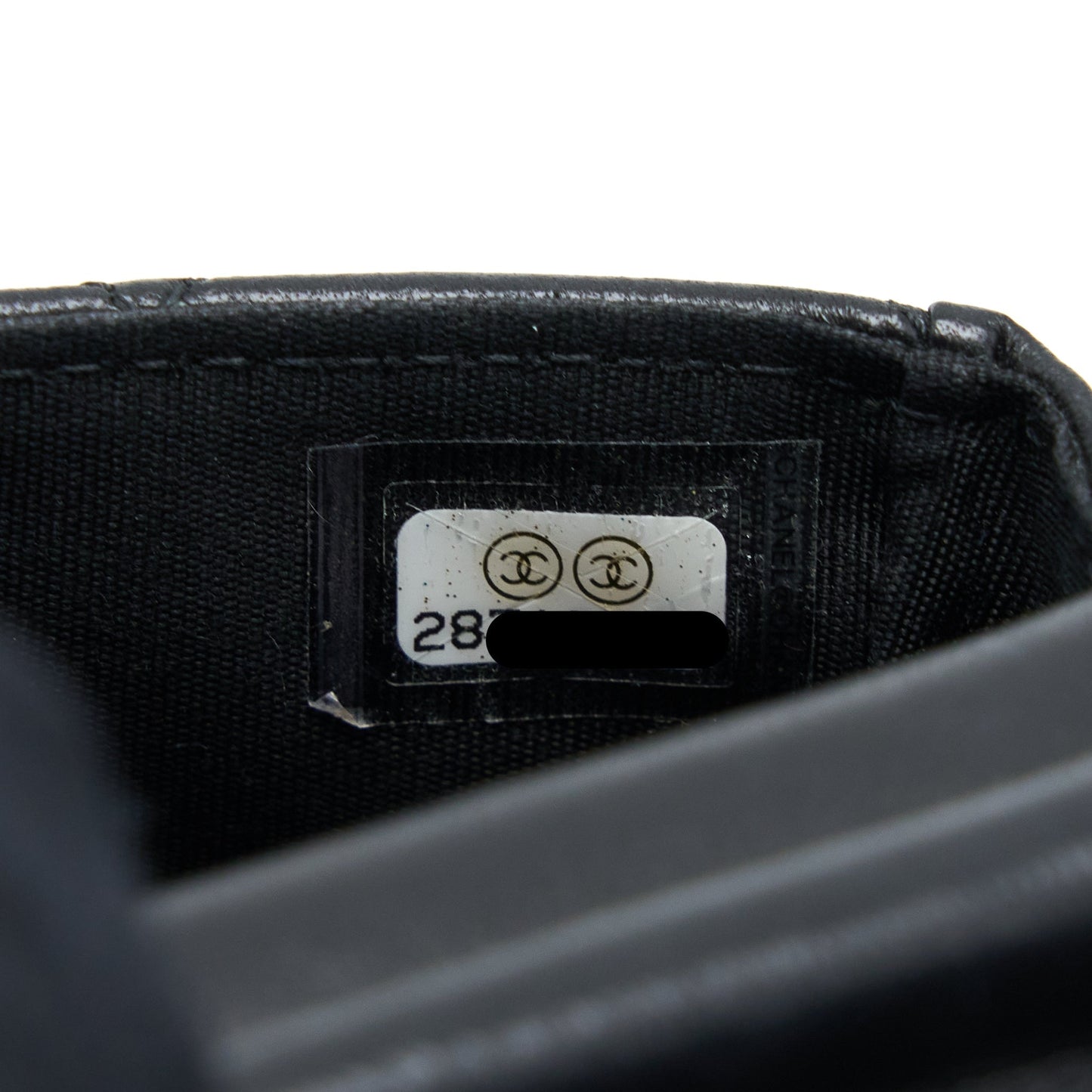 Chanel Flap Phone Pouch with Chain Black Lambskin