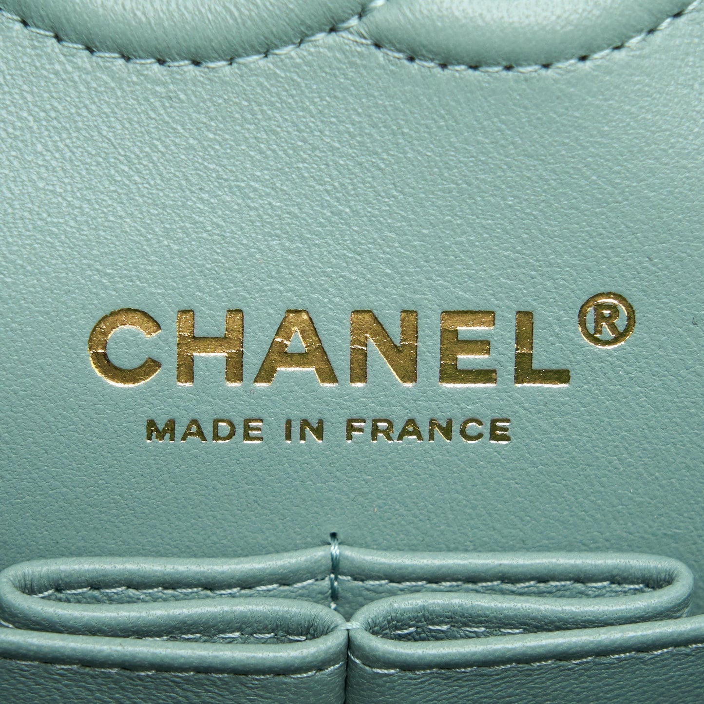 Chanel 22C Small Classic Double Flap Bag Caviar NG124 Greyish Green L (Microchip)
