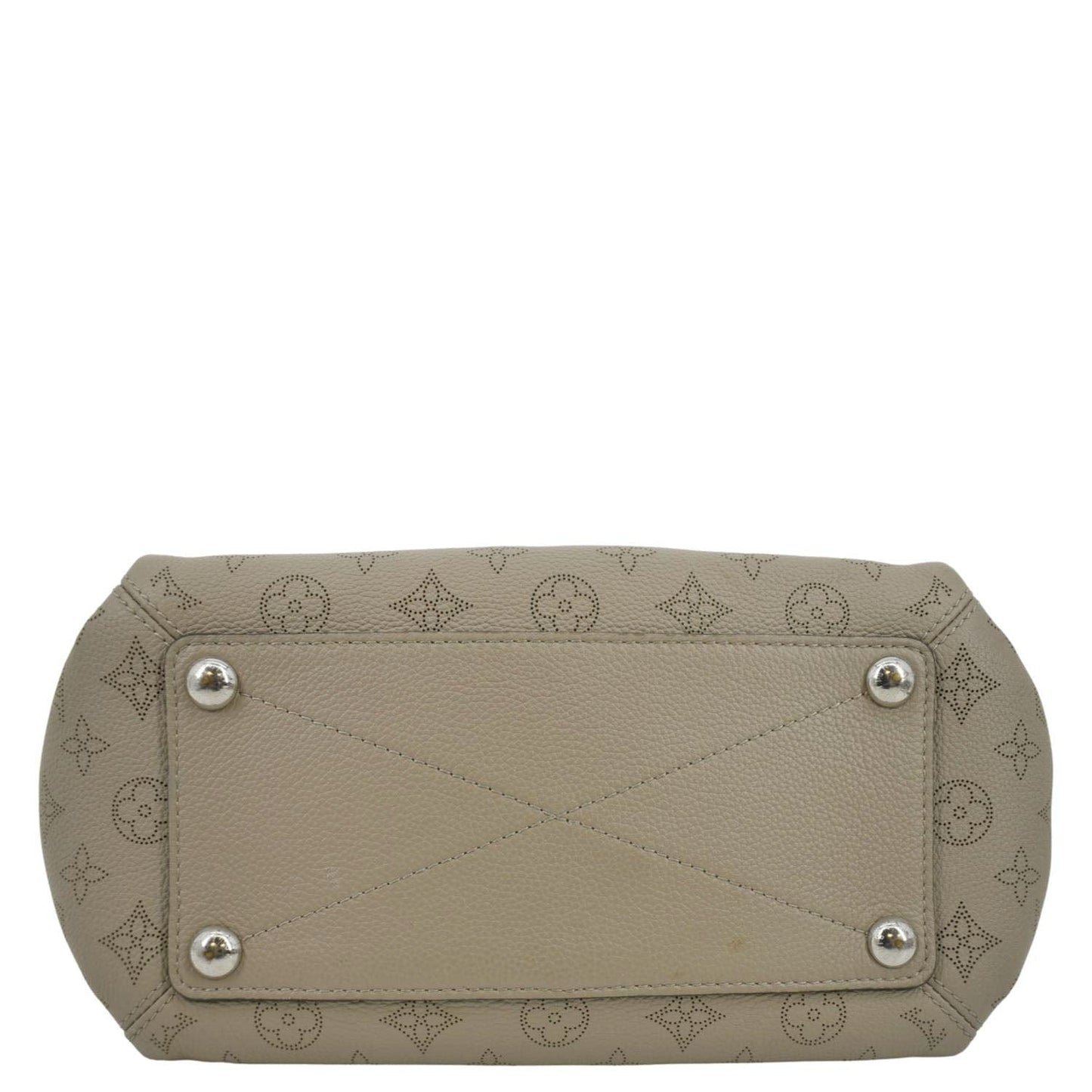 LOUIS VUITTON Babylone Mahina Calfskin Leather Shoulder Bag Galet