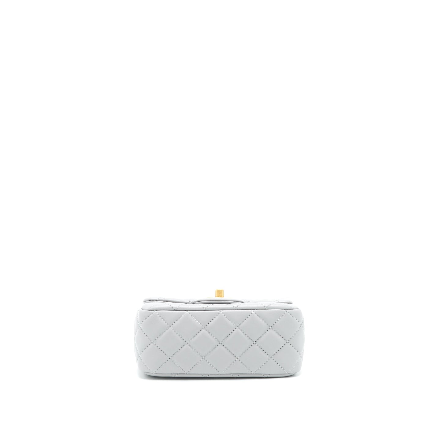 Chanel 21B Pearl Crush mini square Flap Bag grey