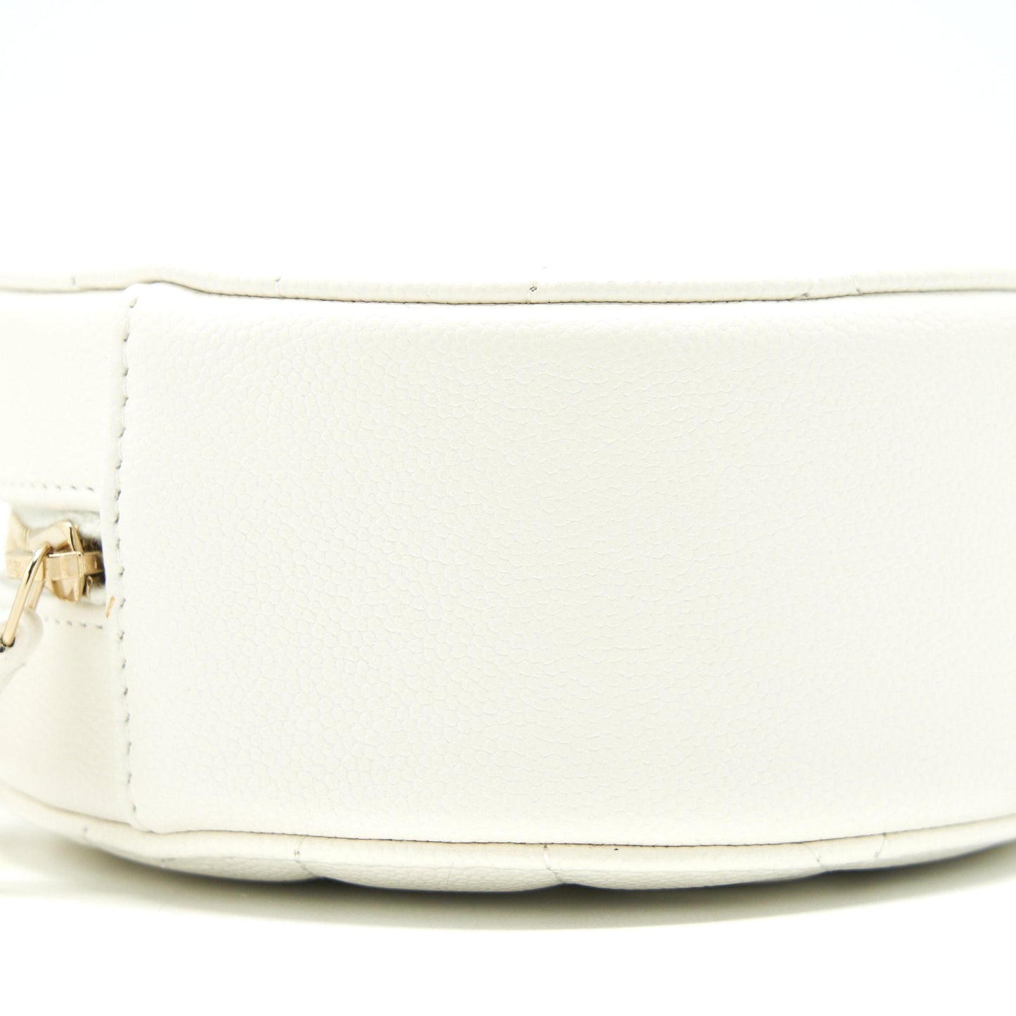 Chanel Round mini Bag Caviar white L