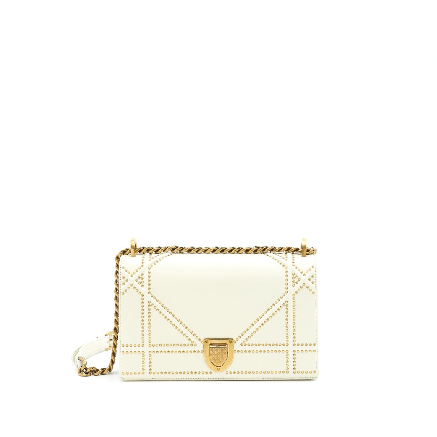 Dior Medium studded Diorama White