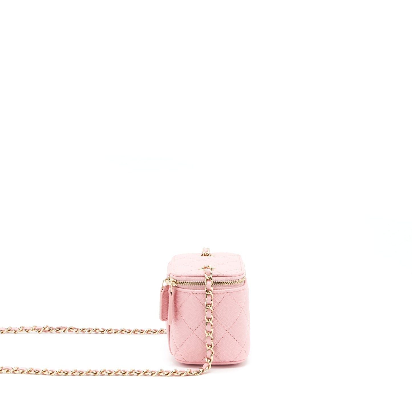 Chanel 22C Mini Vanity With Chain Caviar Pink L