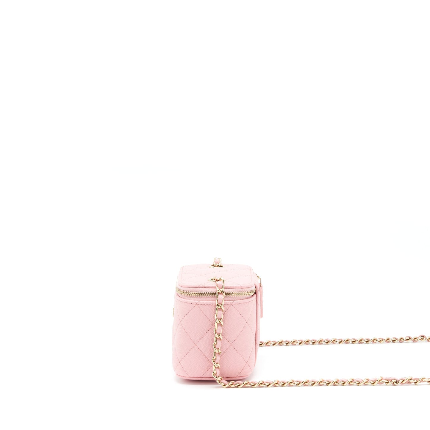 Chanel 22C Mini Vanity With Chain Caviar Pink L