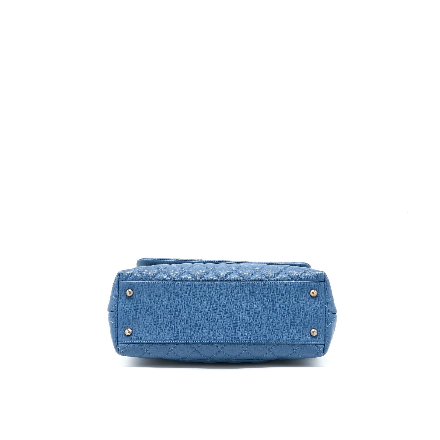 Chanel Medium Coco Handle Caviar Blue Ruthenium
