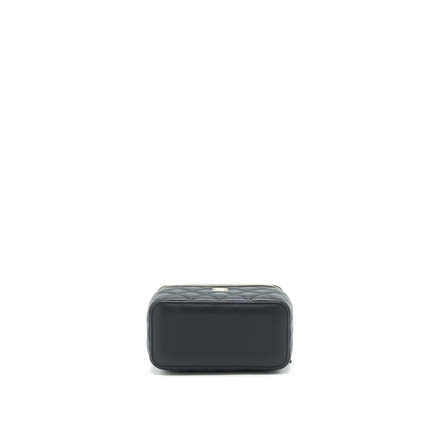 Chanel 22P Long Vanity With Logo Chain Caviar Black L