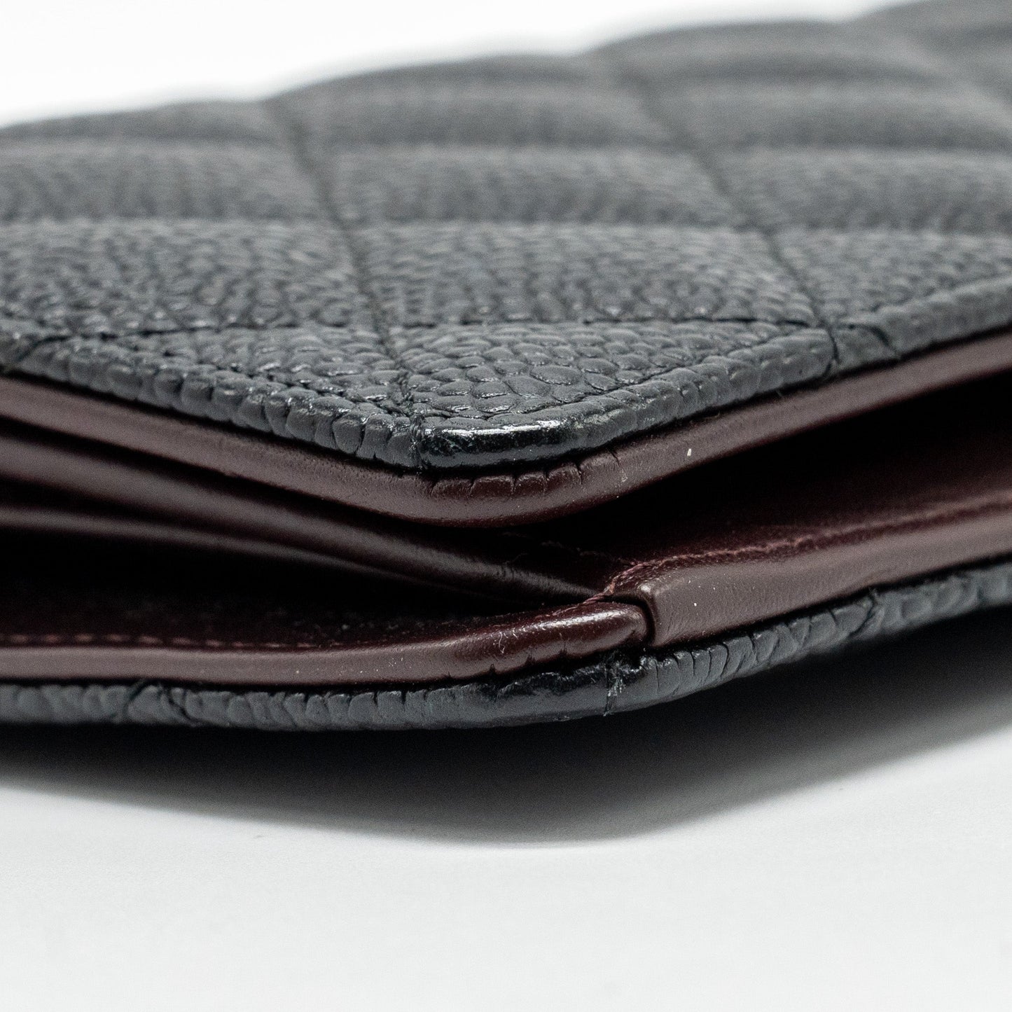 Chanel Compact Long Wallet Caviar Black