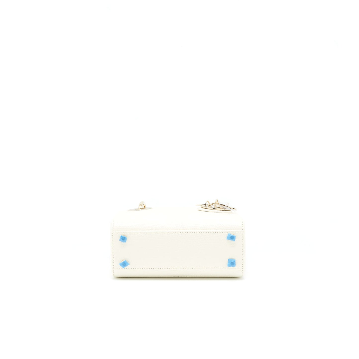 Dior Lizard Mini Lady Dior White