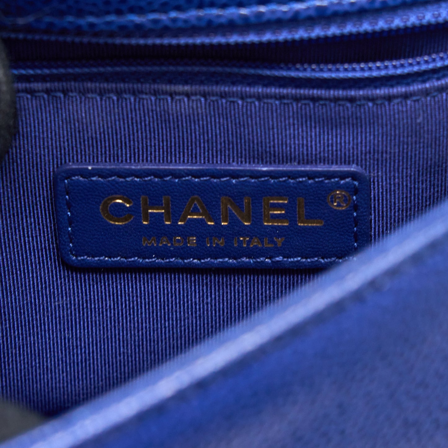 Chanel Top Handle Quilted Flap Bag Caviar Blue