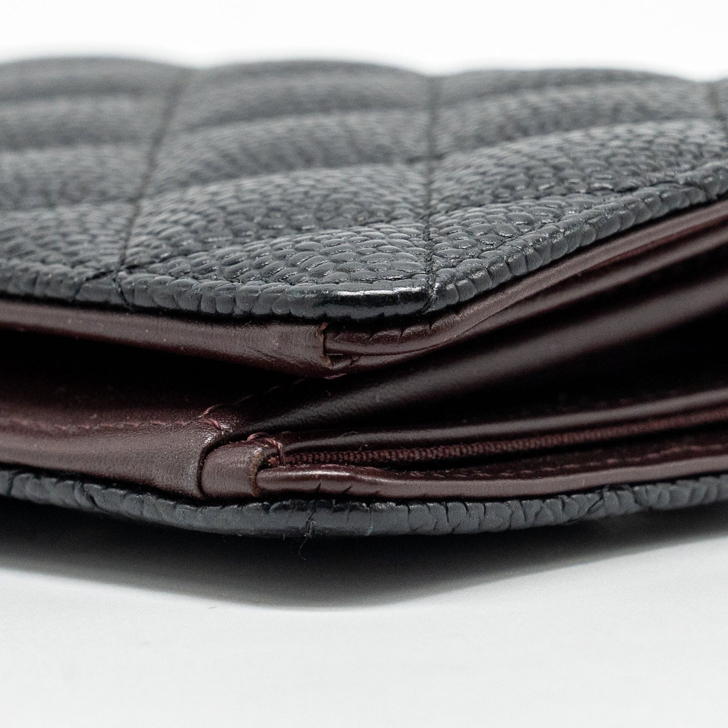 Chanel Compact Long Wallet Caviar Black