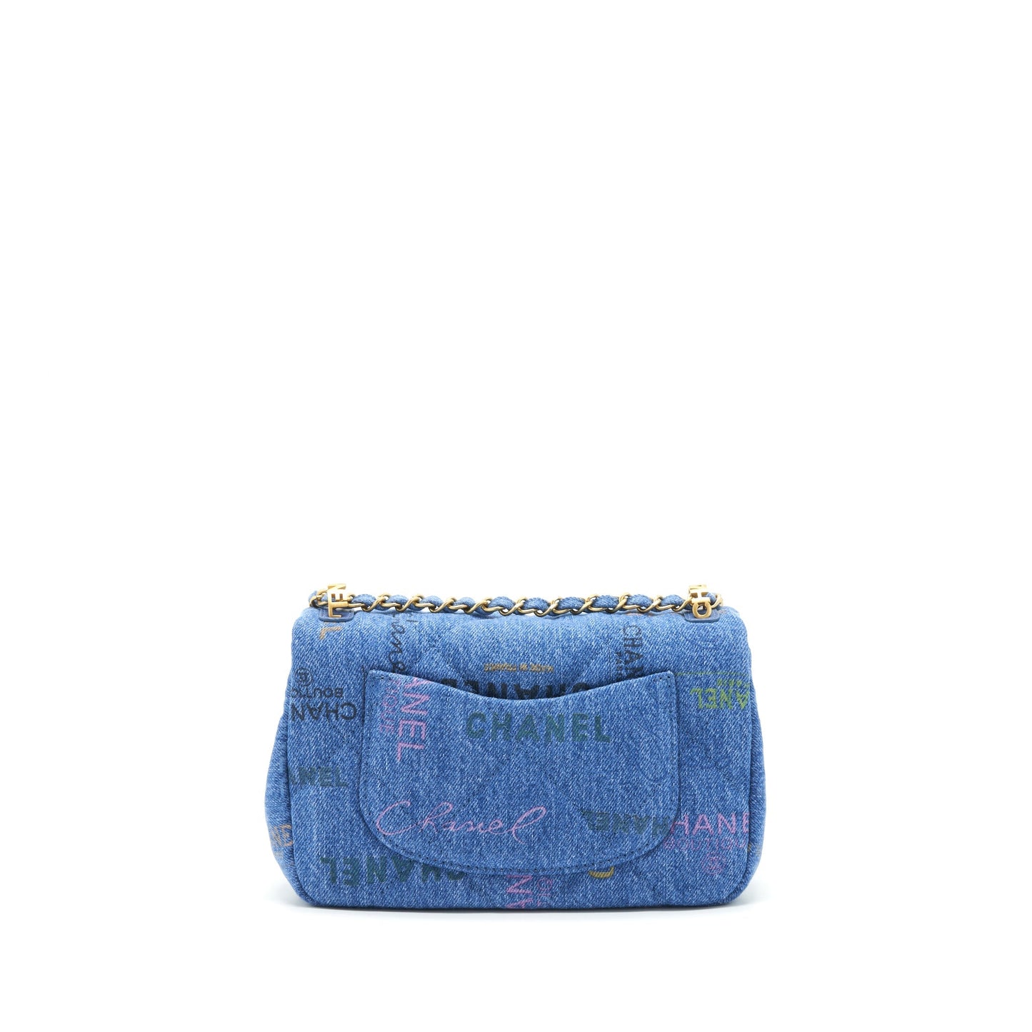 Chanel 22P Small Flap Bag 23cm Denim Blue