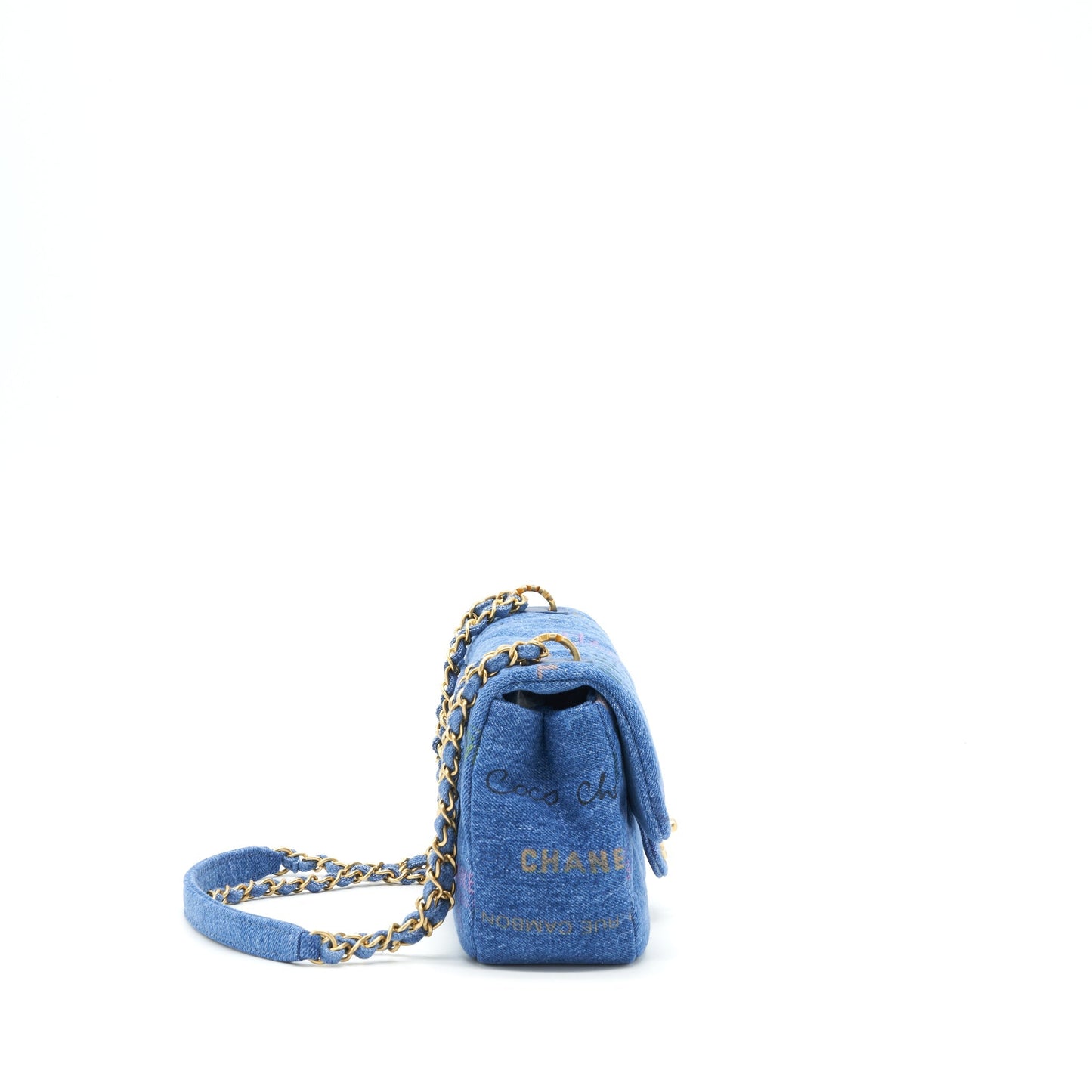 Chanel 22P Small Flap Bag 23cm Denim Blue