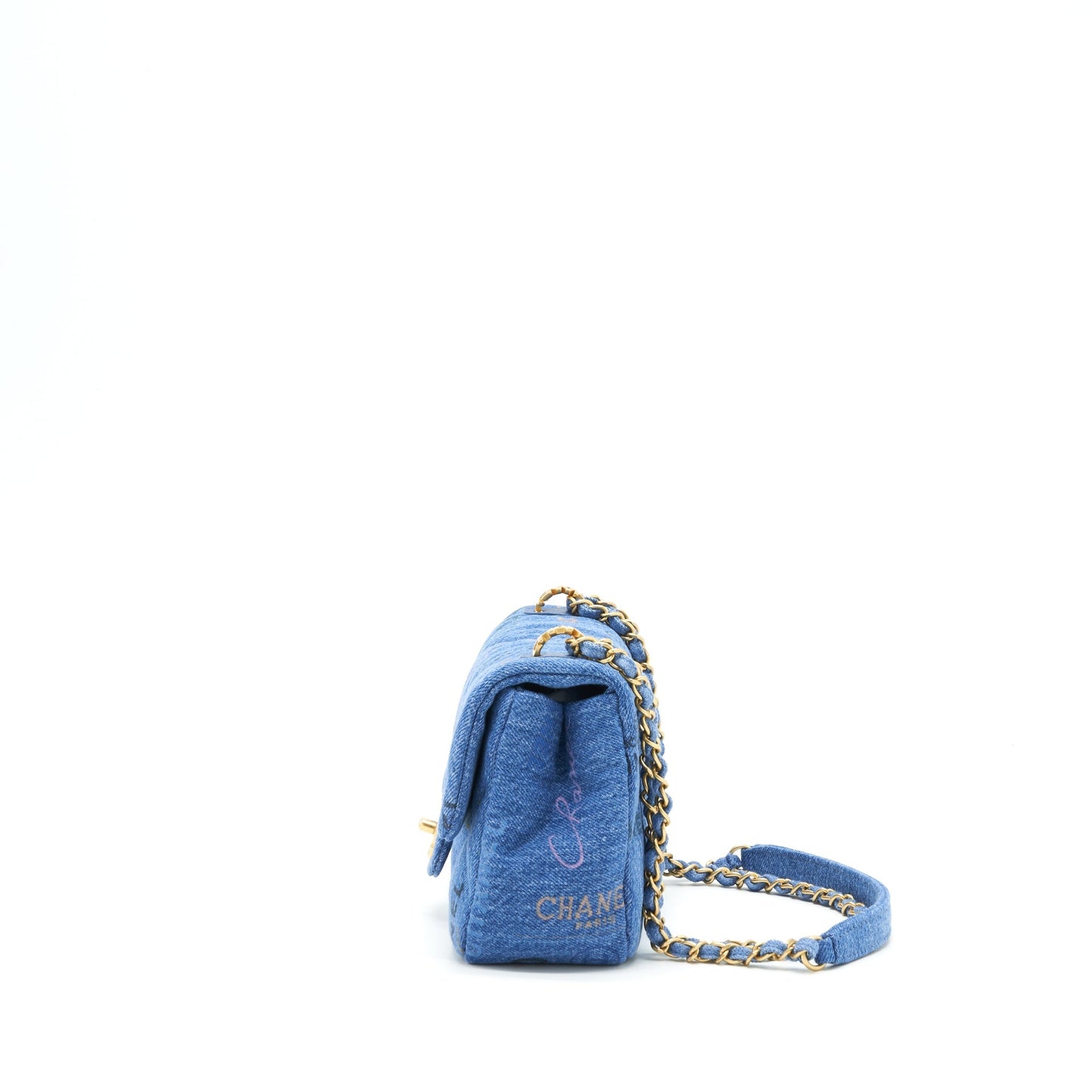 Chanel 22P Small Flap Bag 23cm Denim Blue