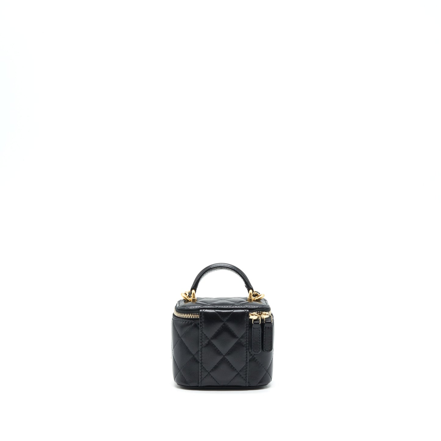 Chanel Top Handle Mini Vanity Case Lambskin Black