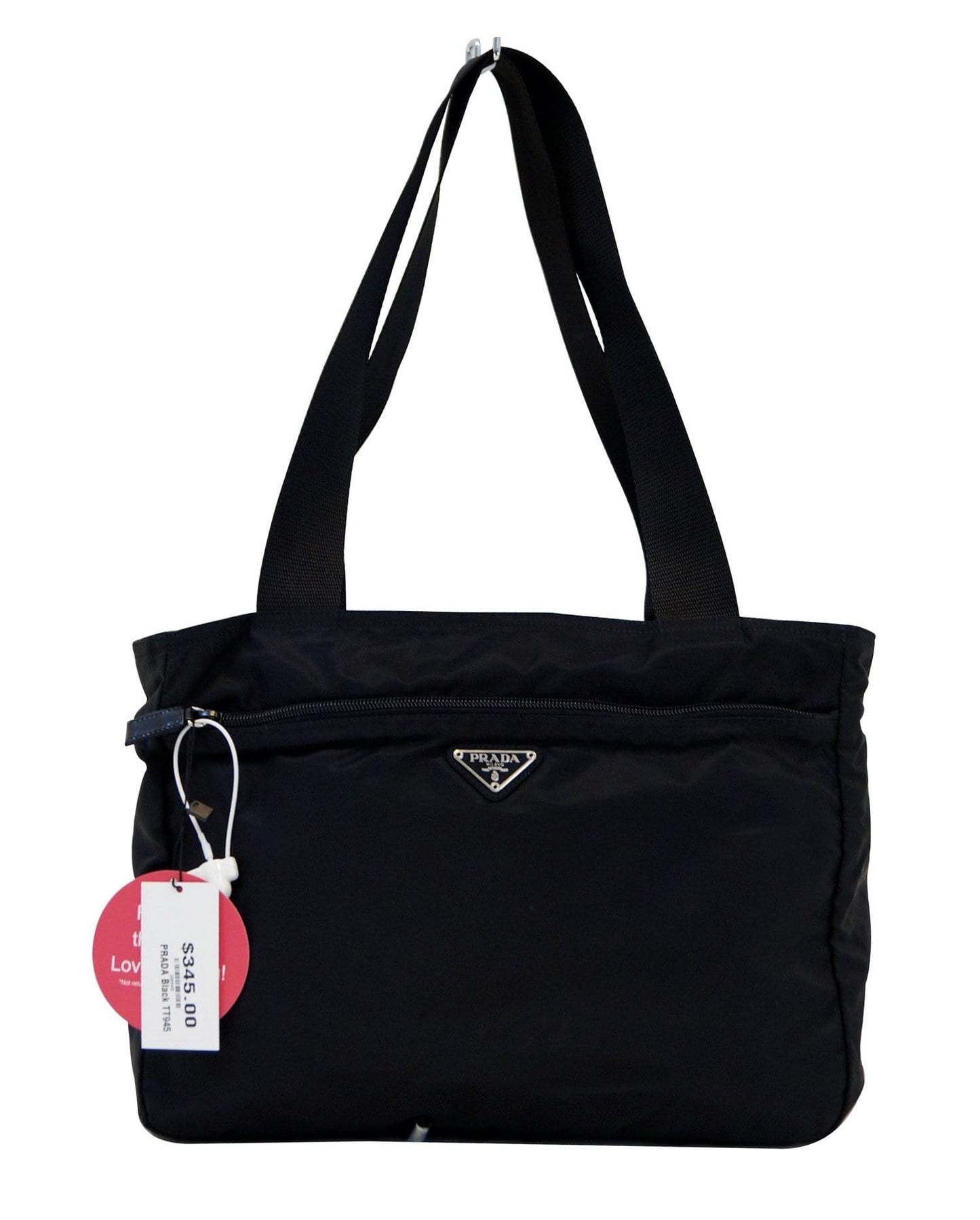 Prada Nylon Black Tote Shoulder Bag