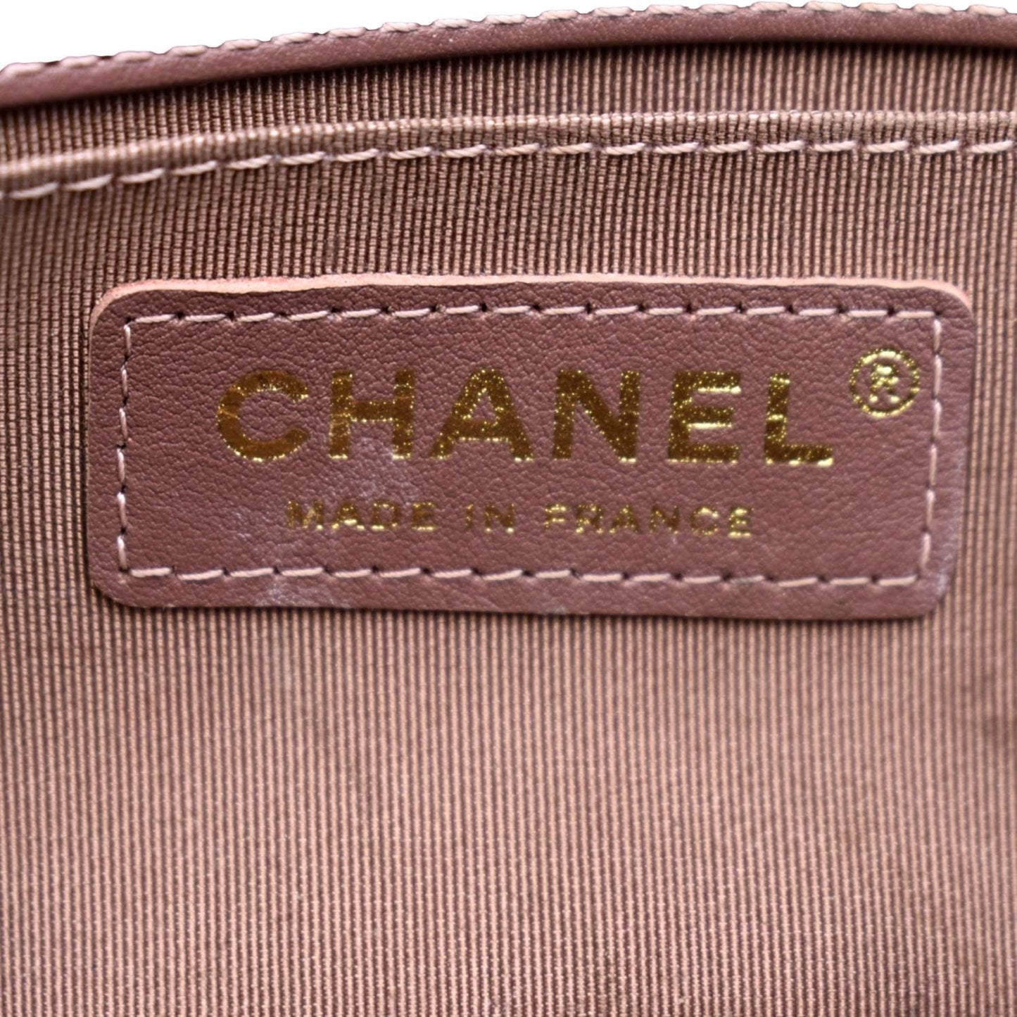 CHANEL Small Boy CC Chain Velvet Shoulder Bag Pink