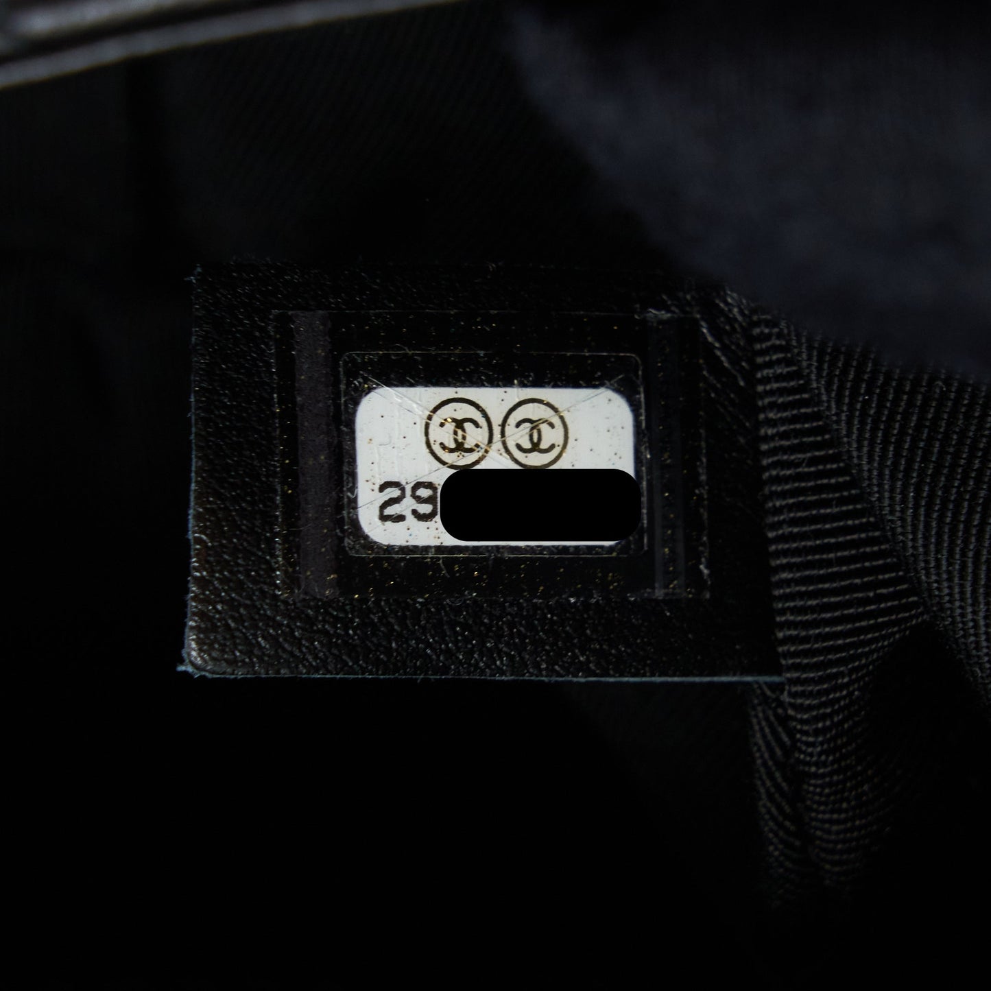 Chanel Pearl Chain Flap Bag Quilted Lambskin Black L