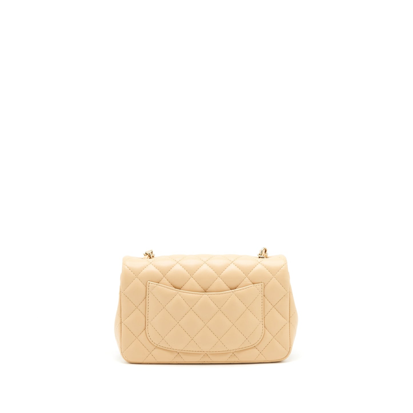 Chanel Mini Rectangular Lambskin Beige L