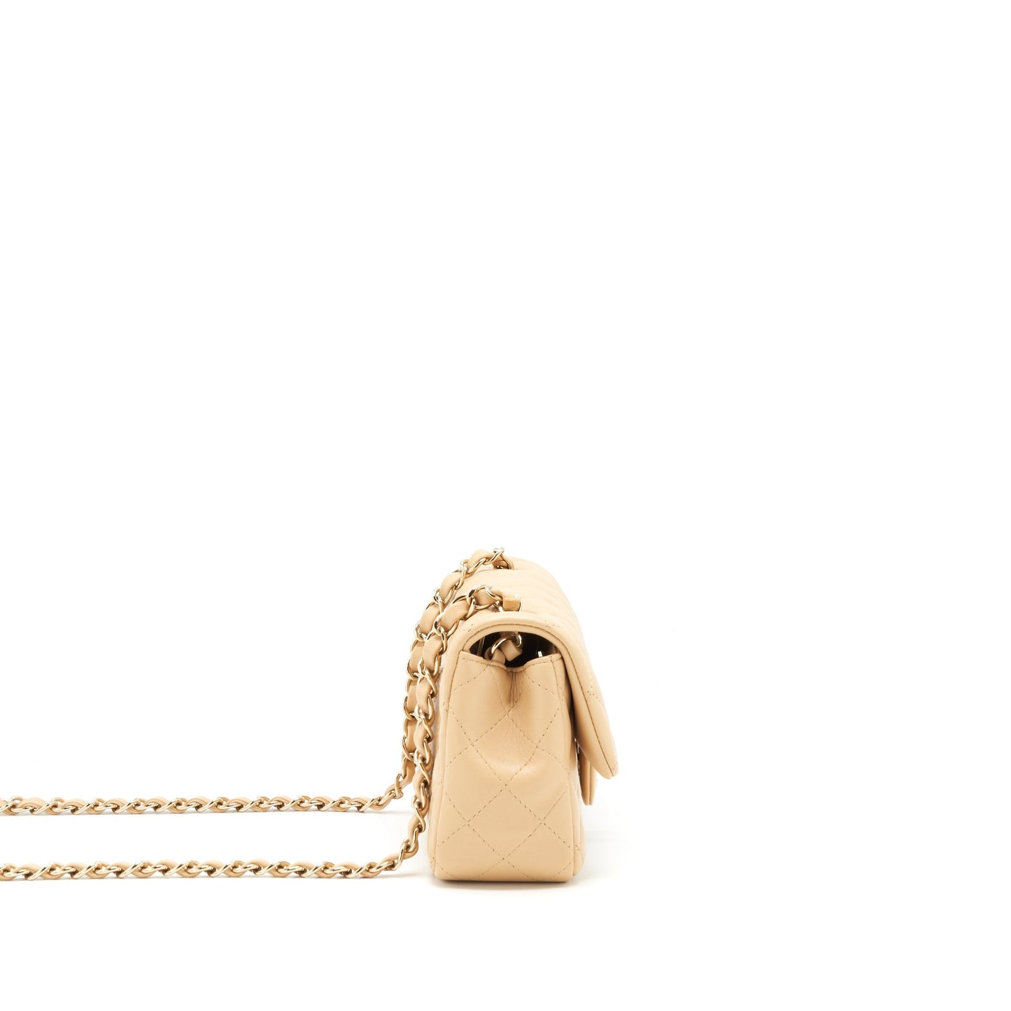 Chanel Mini Rectangular Lambskin Beige L
