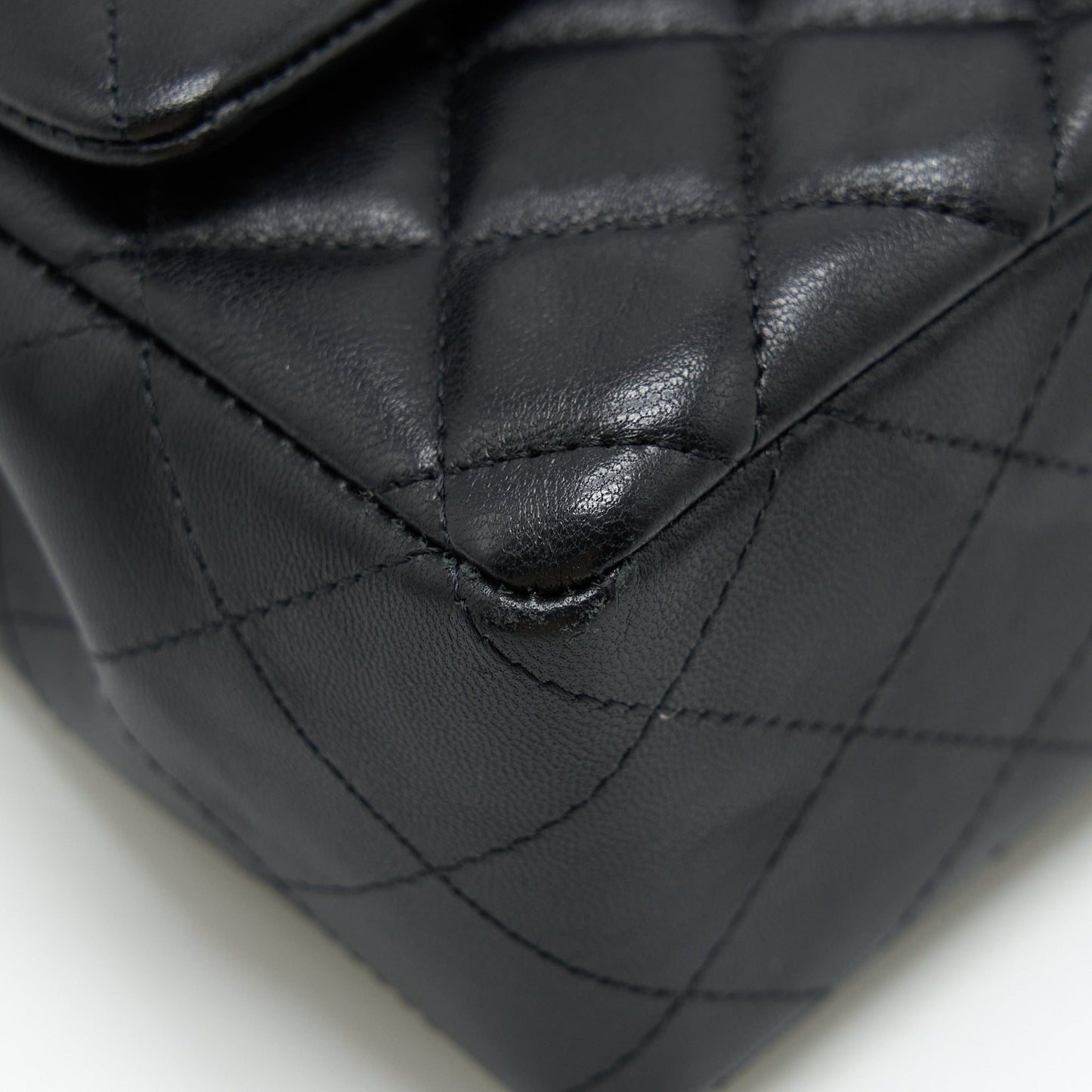 Chanel Mini Rectangular Flap Bag With Bag Charms Giant Chains Lambskin Black