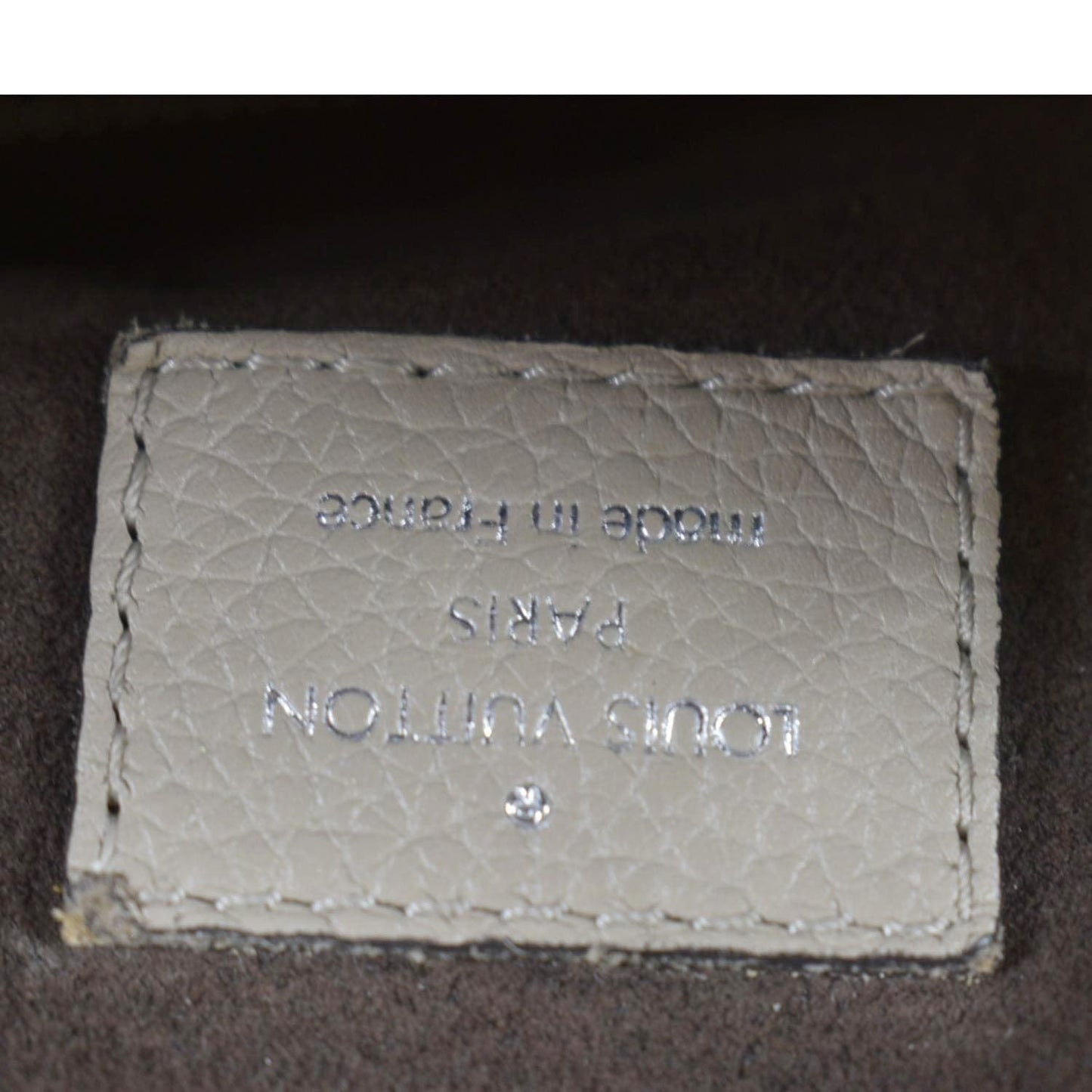 LOUIS VUITTON Babylone Mahina Calfskin Leather Shoulder Bag Galet