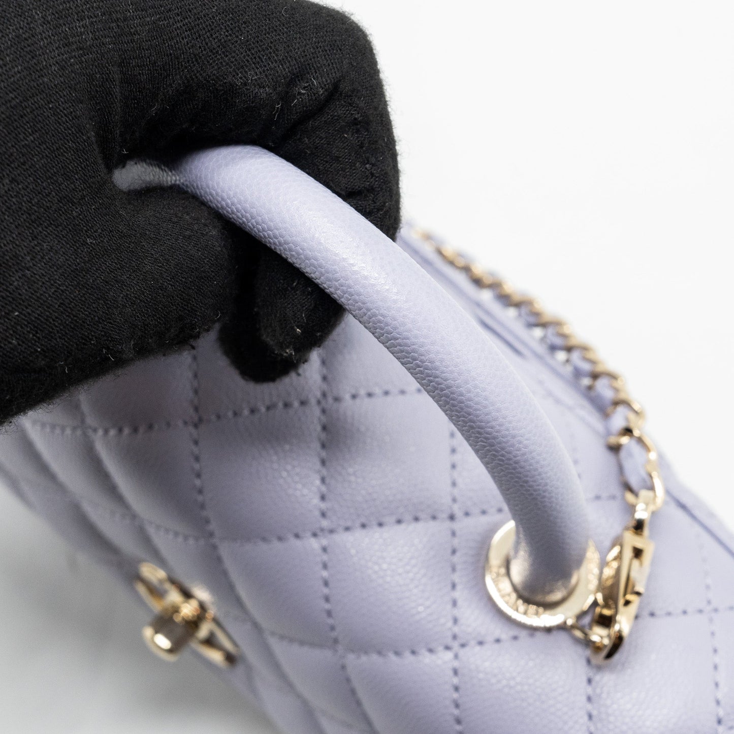 Chanel Small Coco Handle Caviar Light Purple L (Microchip)