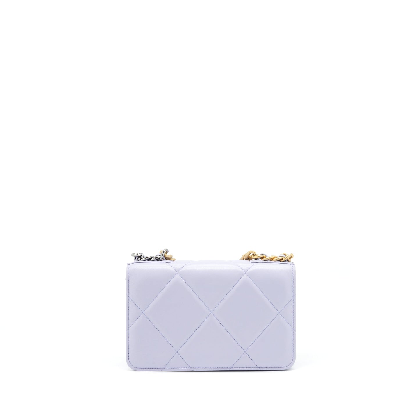 Chanel 19 Wallet On Chain Lambskin Light Purple