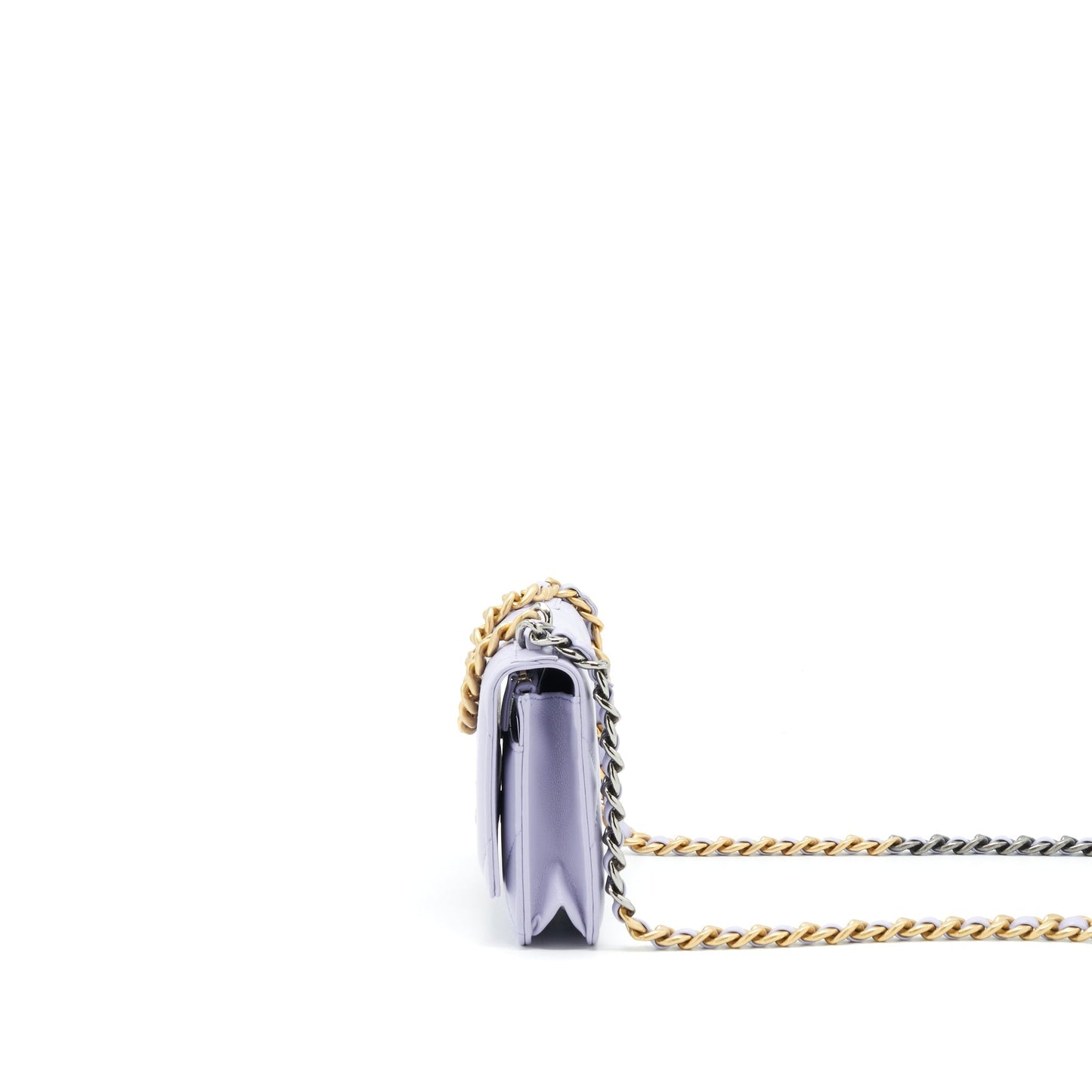 Chanel 19 Wallet On Chain Lambskin Light Purple