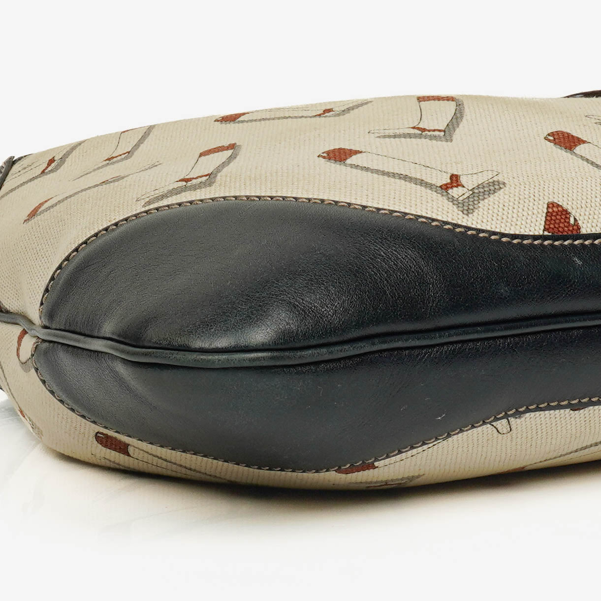 Gucci Canvas Boot Print Medium Jackie Hobo Bag