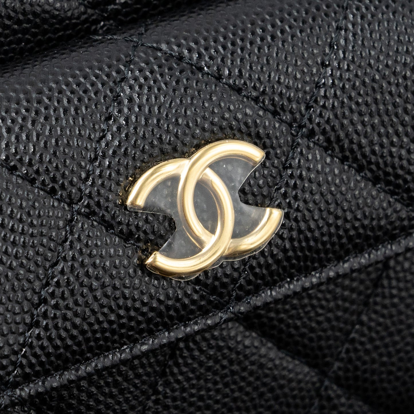 Chanel 23B round clutch caviar black  (microchip)