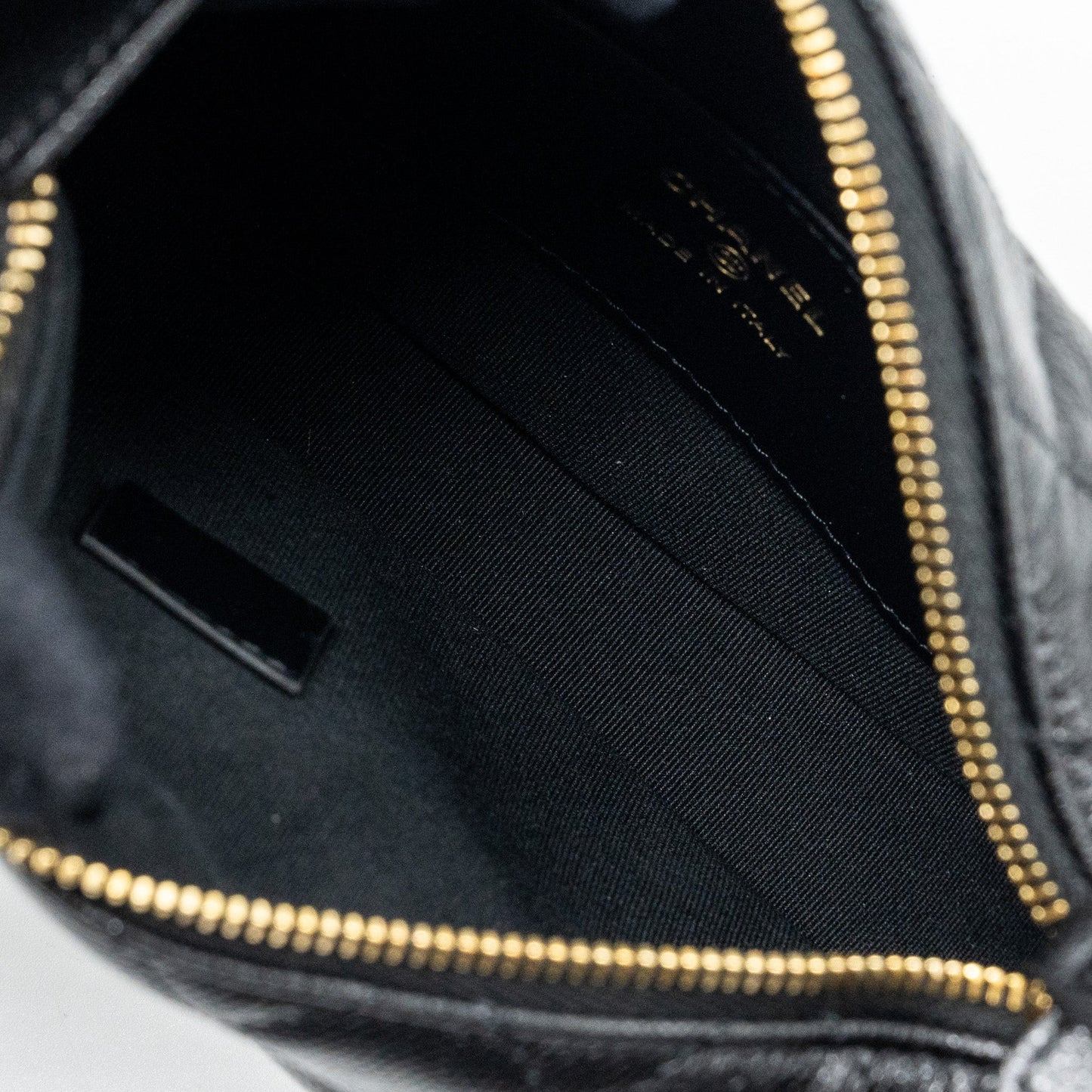 Chanel 23B round clutch caviar black  (microchip)