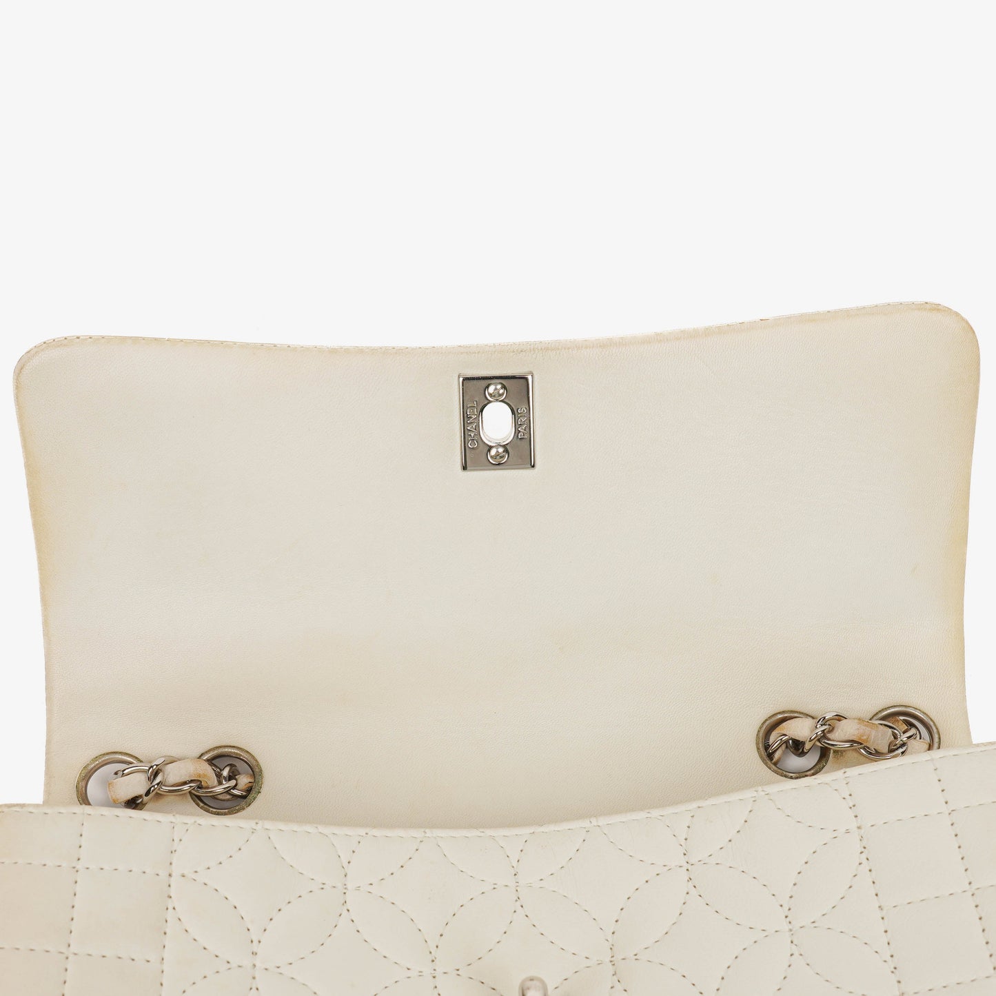 Chanel Neutral Lady Graphic Quilted Leather Flap Bag