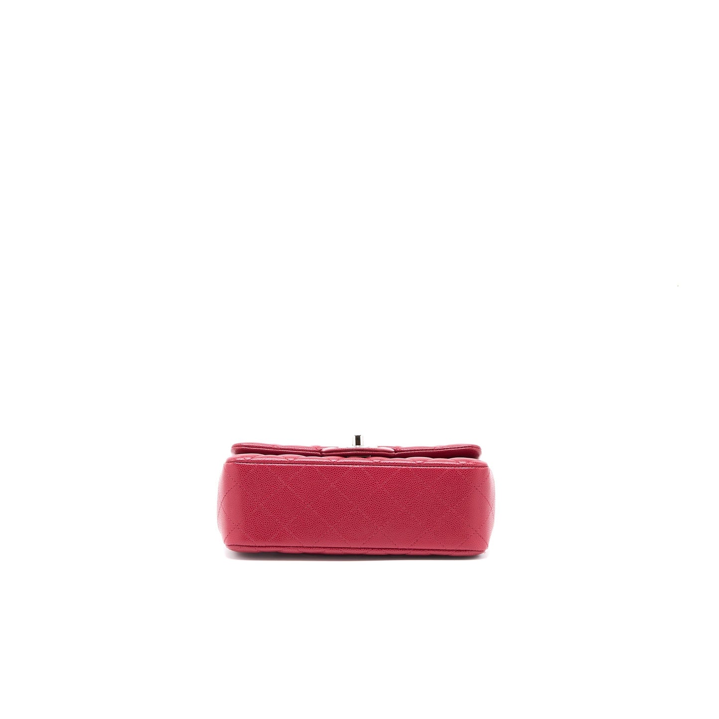 Chanel 18B Classic Mini Rectangular Flap Bag Caviar Dark Pink