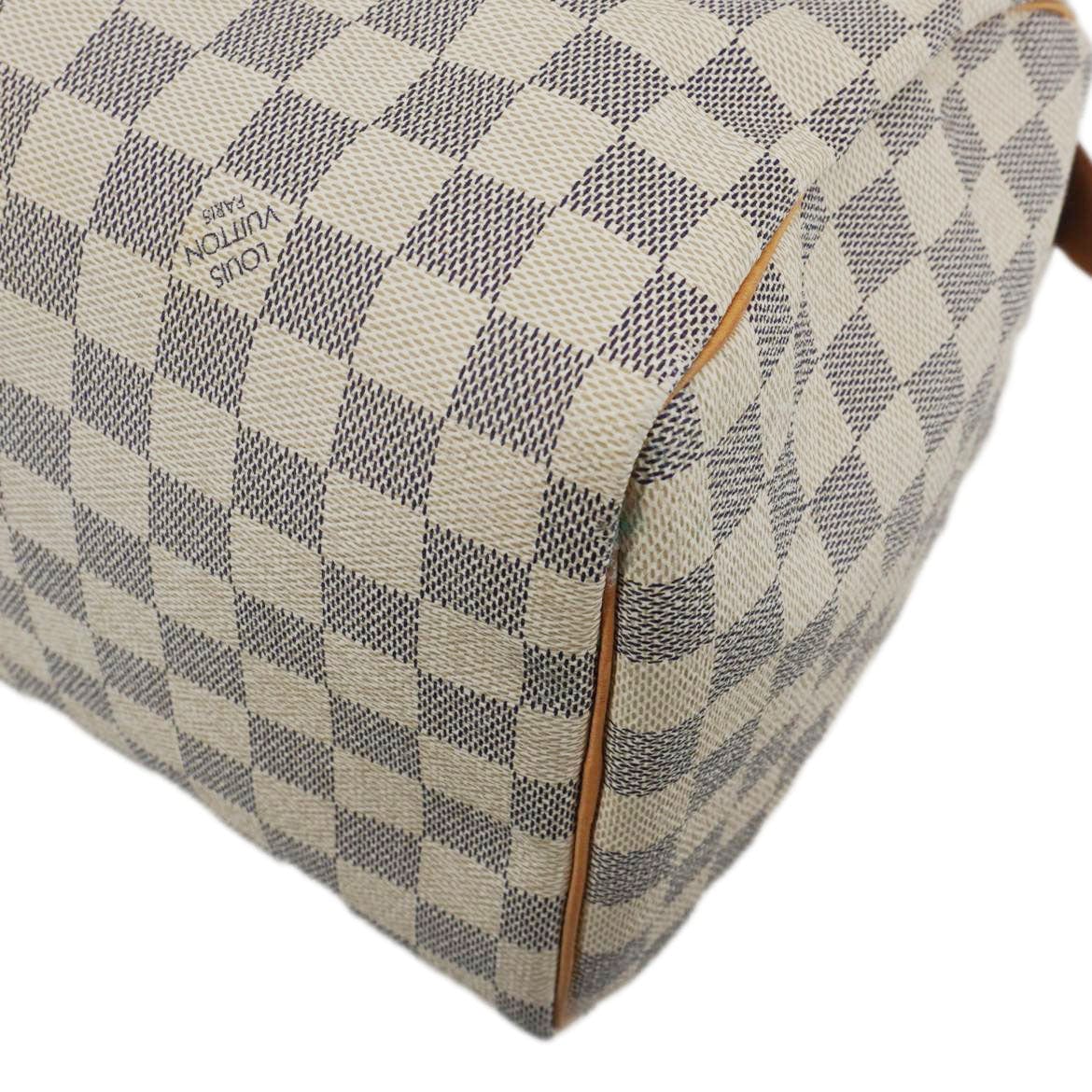 LOUIS VUITTON  30 Damier Azur Shoulder Bag White