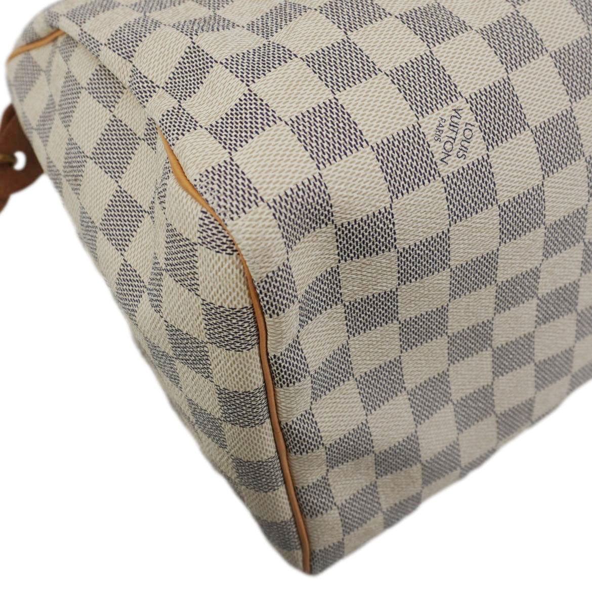 LOUIS VUITTON  30 Damier Azur Shoulder Bag White