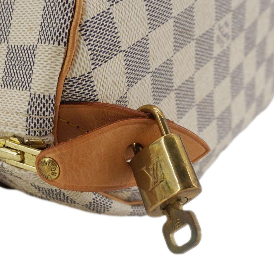 LOUIS VUITTON  30 Damier Azur Shoulder Bag White
