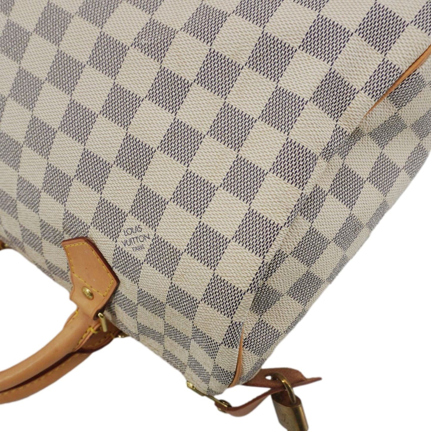 LOUIS VUITTON  30 Damier Azur Shoulder Bag White