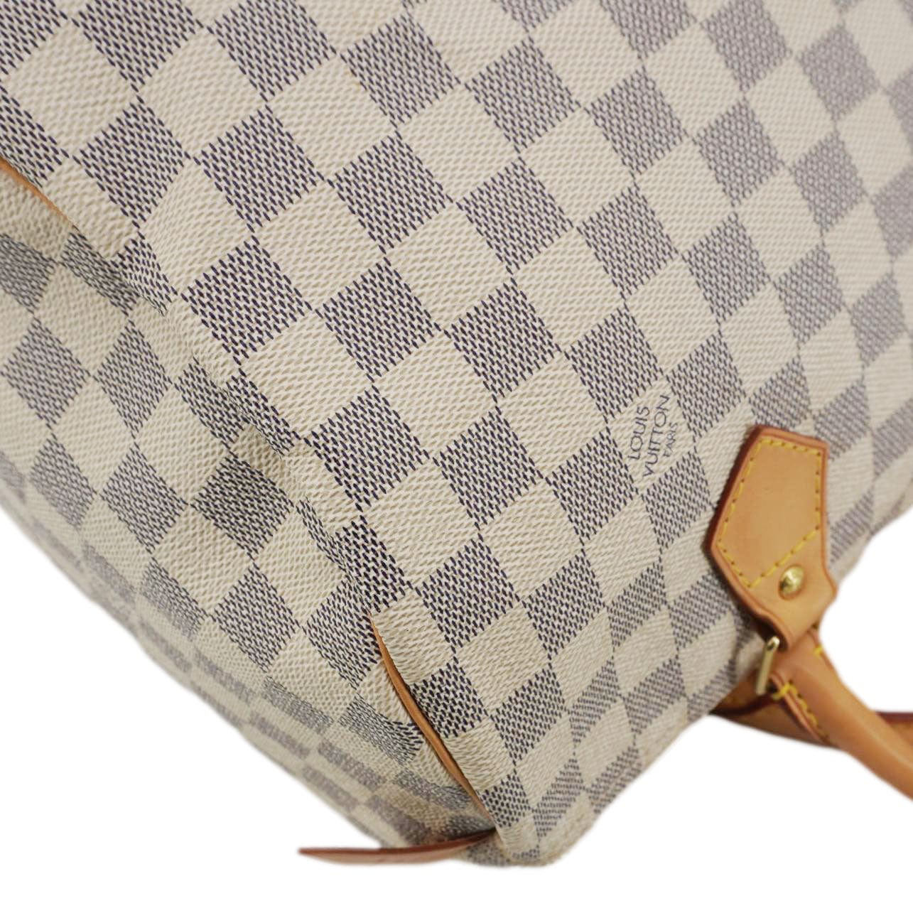 LOUIS VUITTON  30 Damier Azur Shoulder Bag White