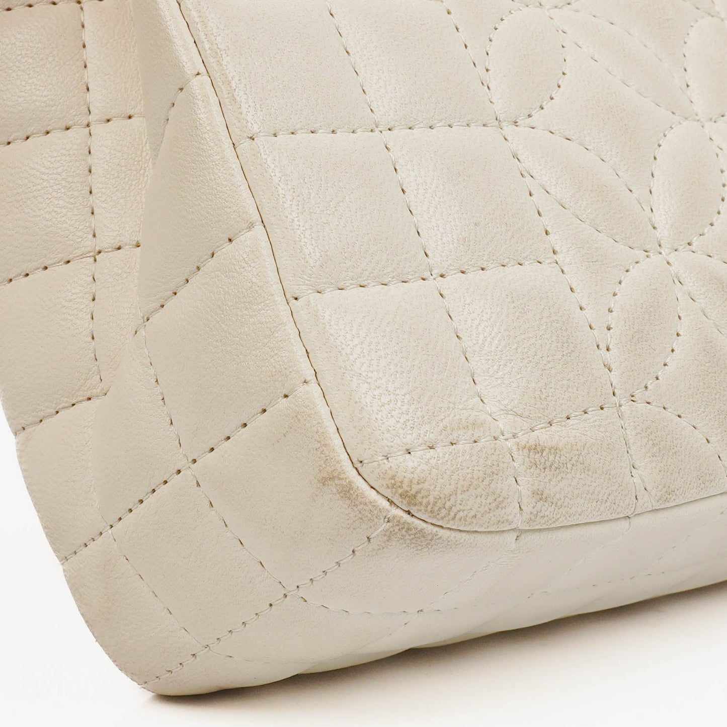 Chanel Neutral Lady Graphic Quilted Leather Flap Bag