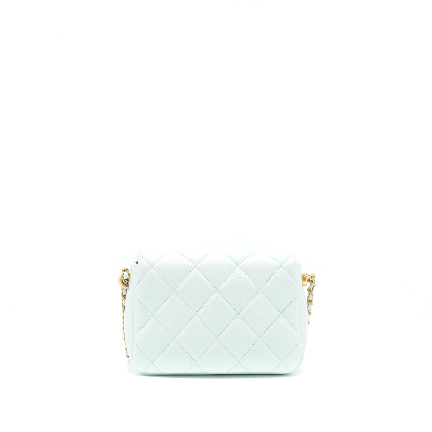 Chanel 21K My Perfect Mini Flap Bag Caviar Iridescent Pastel Green