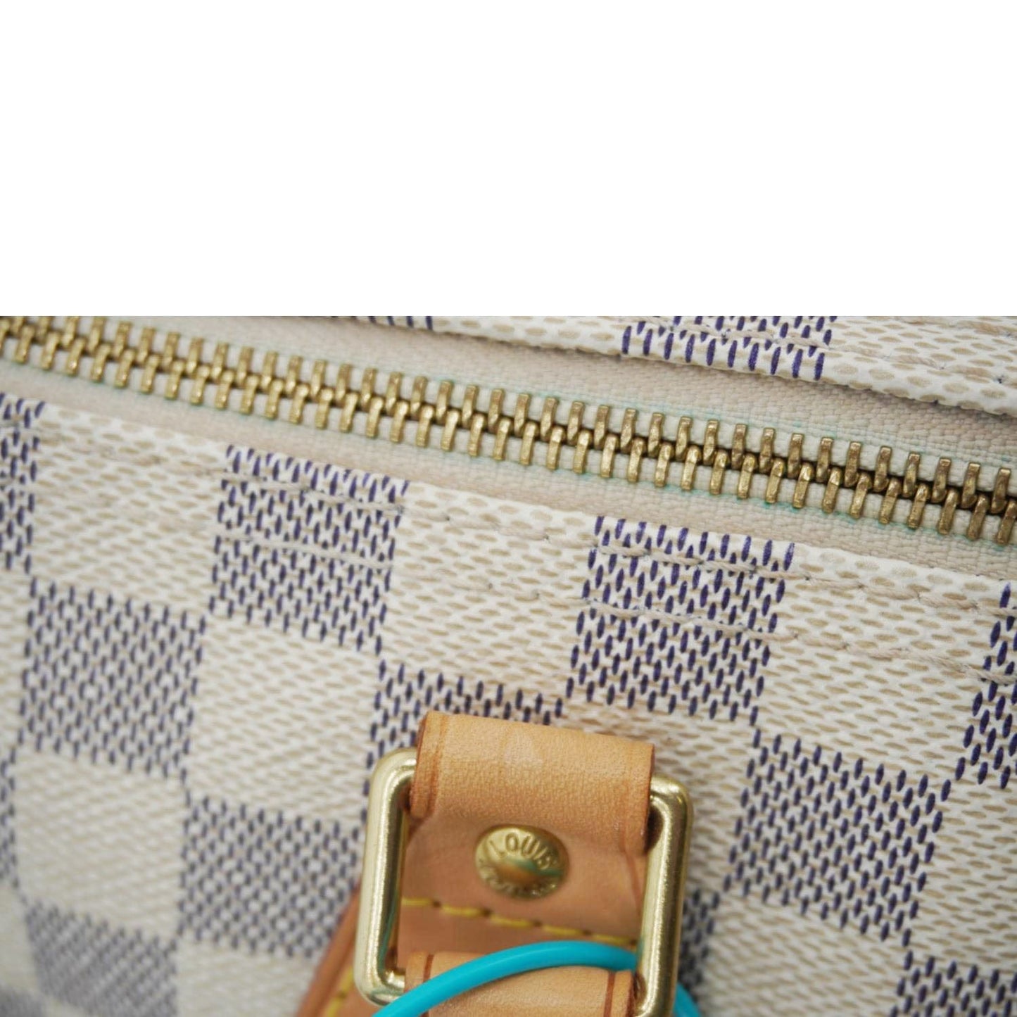 LOUIS VUITTON  30 Damier Azur Shoulder Bag White