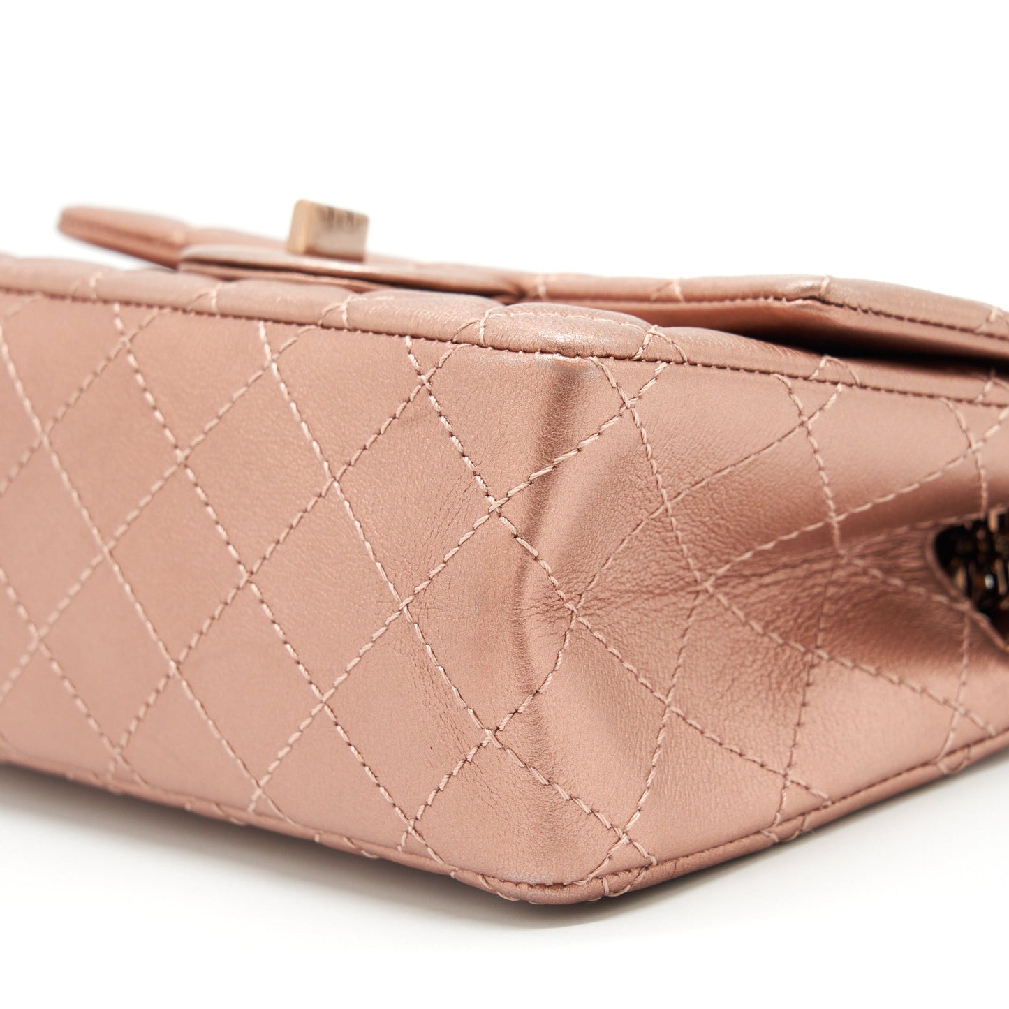 Chanel Mini 2.55 Reissue Flap Bag Calfskin Metallic Pink