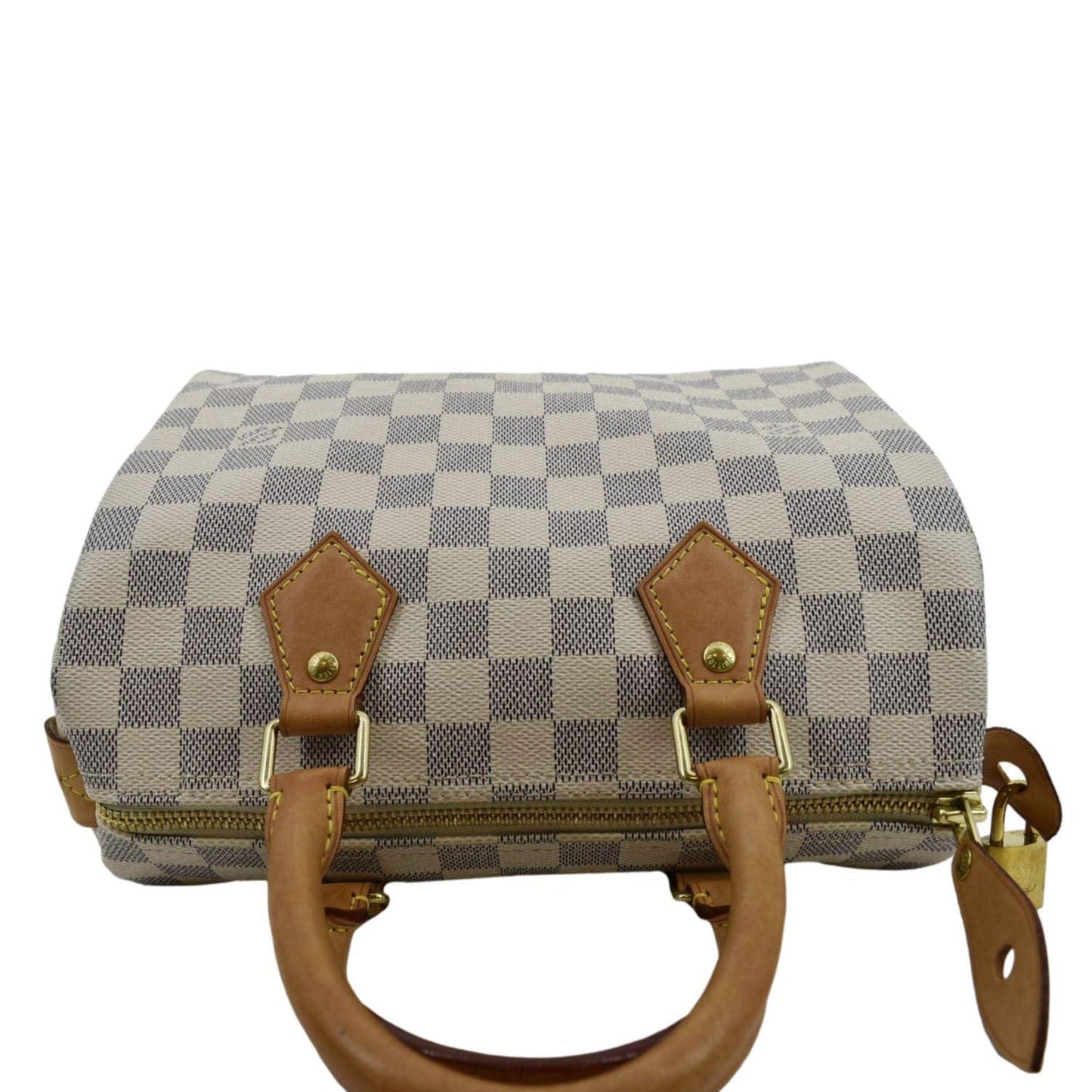 LOUIS VUITTON  25 Damier Azur Shoulder Bag White