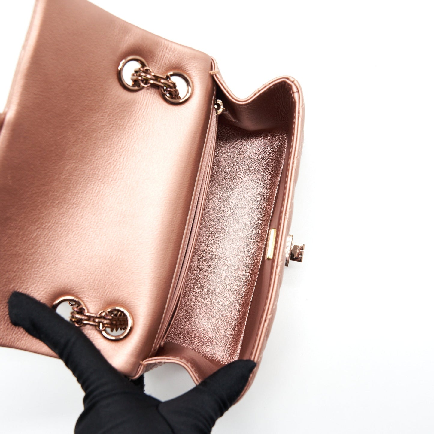 Chanel Mini 2.55 Reissue Flap Bag Calfskin Metallic Pink