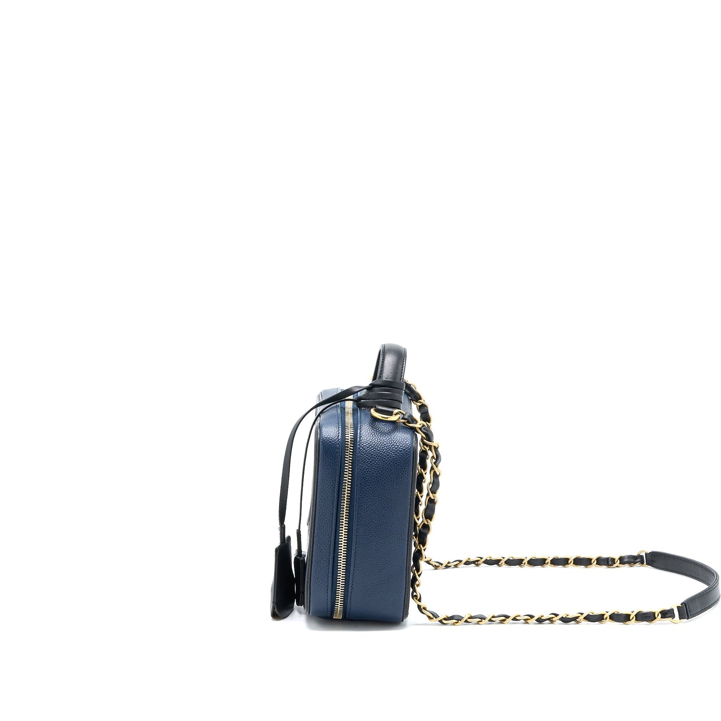 Chanel Medium Filigree Vanity Camera Bag Caviar Blue/Black